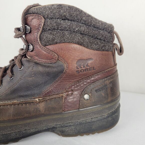 Sorel Kingston Chukka Boot Mens 11.5 Brown Waterproof Leather Casual Work Hiking - Picture 8 of 14